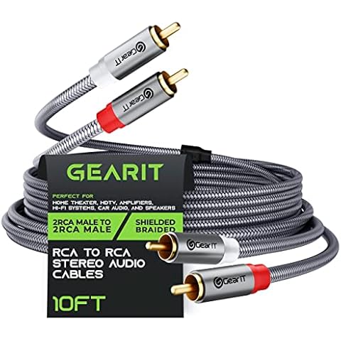 GearIT 10FT RCA Stereo Cable Cover
