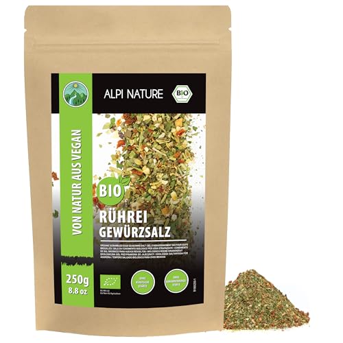 Alpi Nature Condimento BIO per Uova Strapazzate 250g, Mix di Sale e Erbe per Uova e Frittate