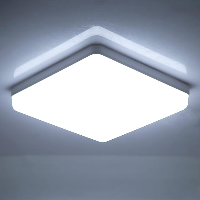 CANMEIJIA LED Ceiling Lights 36W, Bathroom Lights Ceiling 6500K 3540LM Daylight White, Super Bright Modern Square Kitchen Lights Ceiling for Living Room Bedroom Hallway Office