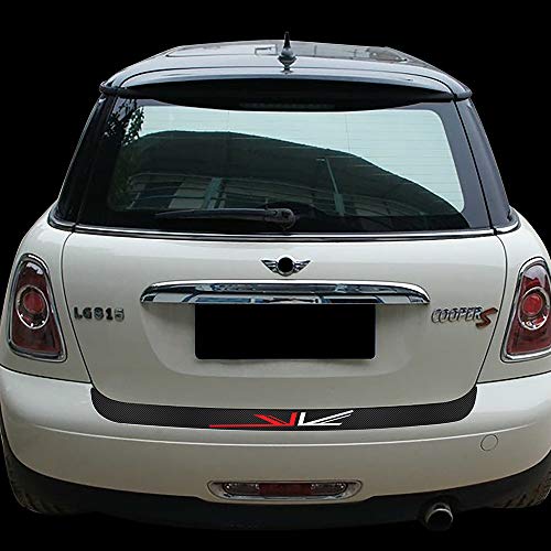 5D Carbon Fibre Texture Rear Bumper Vinyl Decal Stickers for Mini Cooper R56 R57 Accessories -Union Jack Design