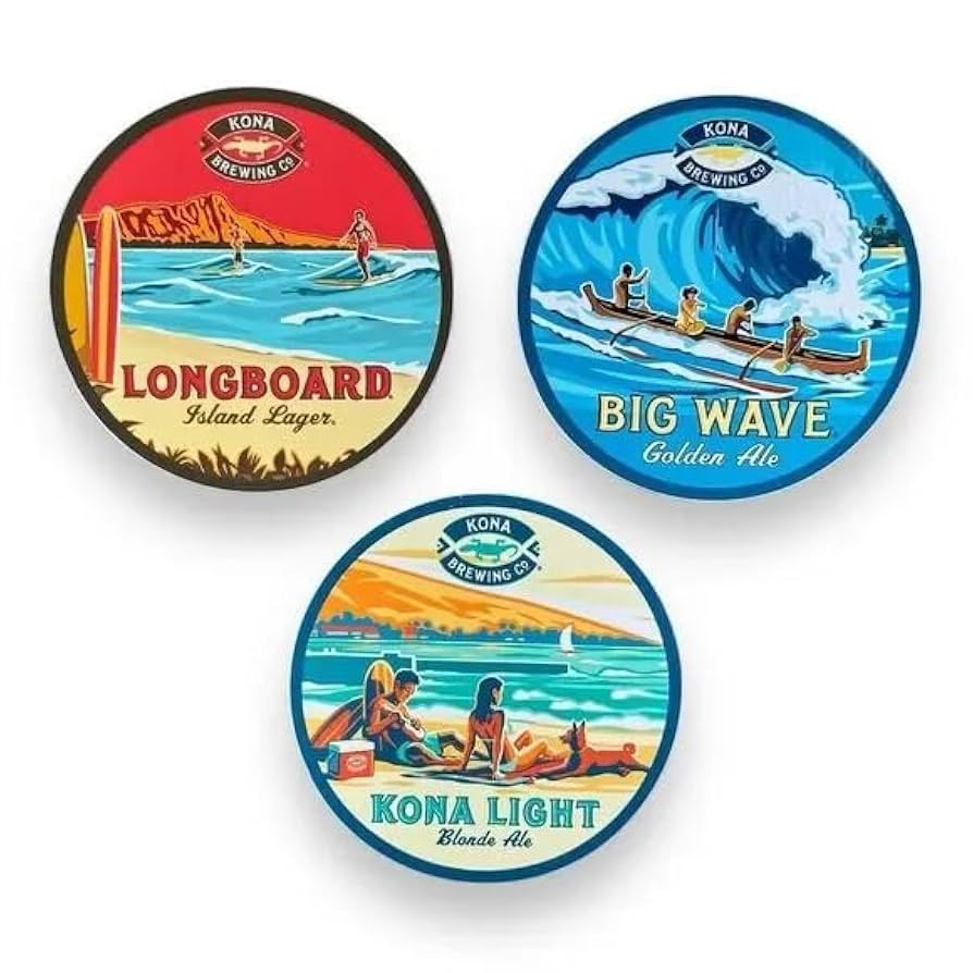 Kona Brewing LONGBOARD  Lager サイン Amazon.com: Kona Brewing Co. Hawaiian Beer Decal Set