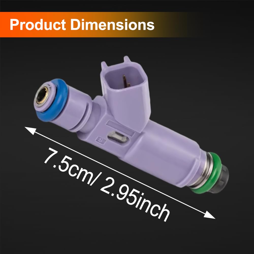 Riloer Iniettori di Carburante Compatibile con Ford Mustang GT 4.6L 2005-2010, 8 Pezzi, iniettori a flusso regolabile, M-9593-LU24A