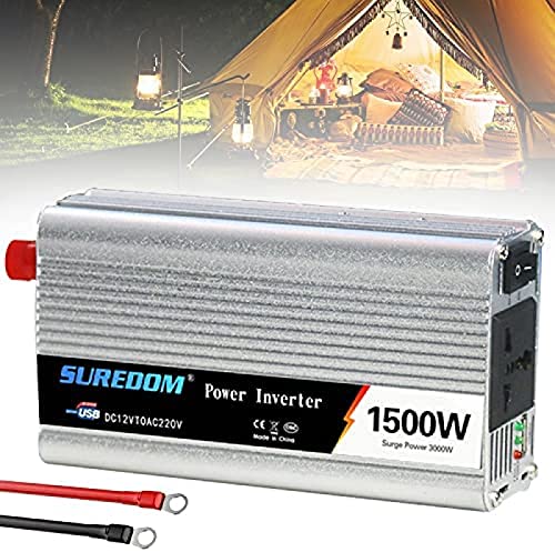 Onduleur pure sinus 12V 110V 2000W pour voiture et camping avec ports USB