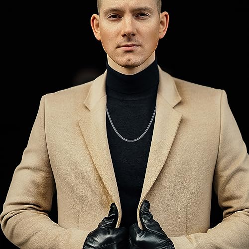 925 Sterling Silver Franco Chain 2MM 3MM Foxtail Chain Necklace for Men Women 18, 20, 22, 24, 26 Inch2