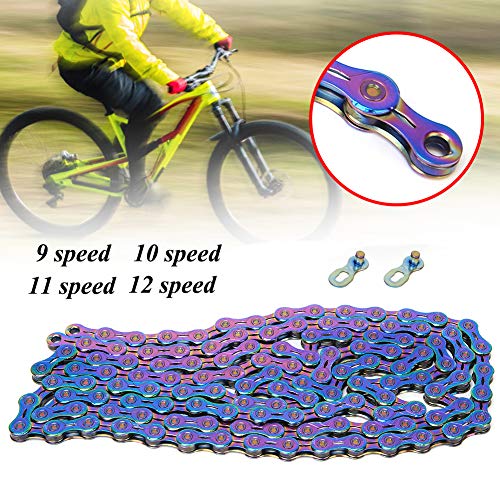 Fahrradkette Bunt,9/10/11/12-Fach ​​Fahrrad Kette Universal Chain Ersatzzubehör für Variable Geschwindigkeit für Mountainbike Rennrad (11 Geschwindigkeit)
