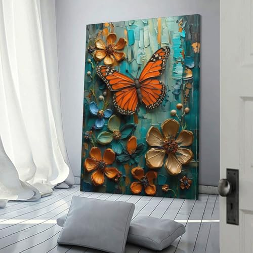 Art mural impression sur portrait texturé de haute qualité en toile 50x75cm