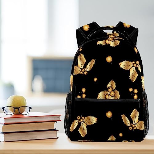 Sac à dos de Noël pour femme motif houx format compact 40cm