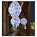 Festival 12 Inch Chinese Satin Cloth Lantern Oriental Blue and White Porcelain with Tassels Outdoor Garden Decorative Hanging Celebration(Lemon)