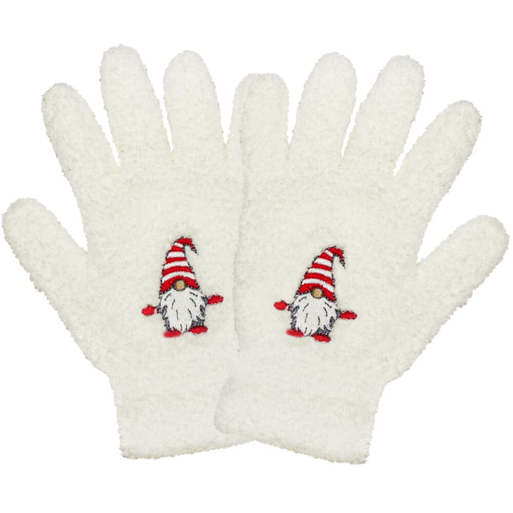 Women's Boucle Super Soft Gonk Gnome Winter Gloves (Cream)
