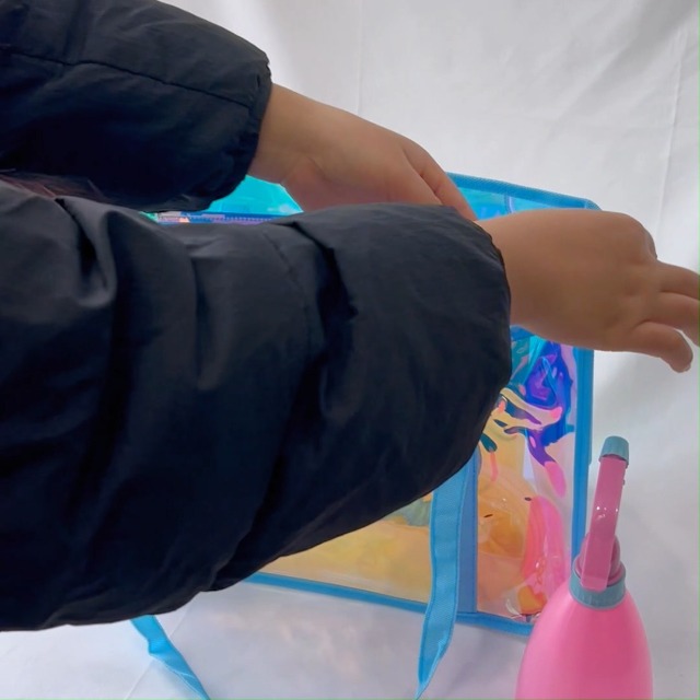 Bolso Tote transparente holográfico con cierre miniatura 7