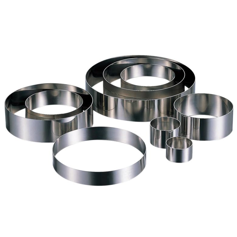 セルクル4個セット Amazon｜18-8セルクル型（丸型）6.5×4cm(99965-40)｜ケーキ型