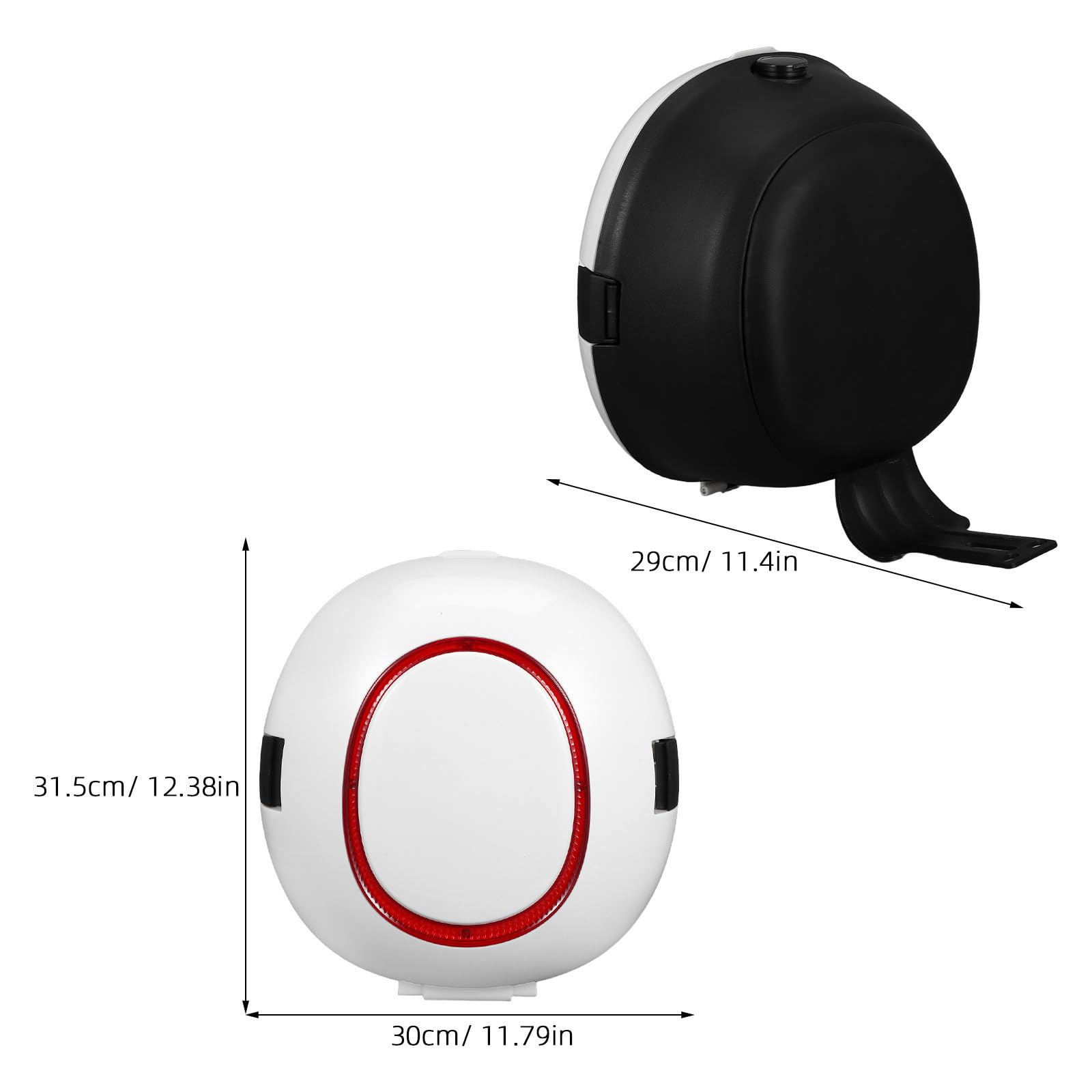 POPETPOP Top Case et Coffre Arrière en ABS pour Moto avec Dossier Rembourré Coffre de Rangement Sécurisé Blanc Adapté aux Scooters Électriques pour Activités de Plein Air