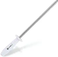 Chaira 8’’ em Aço Inox – Realinha Facas com Precisão, Afiador, Amolador, Cabo Ergonômico Antideslizante e Alta Durabilidade