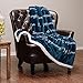 Chanasya Premium Love and Joy Inspiring Gift Throw Blanket - Cozy, Warm and Fluffy Sherpa - Perfect Caring, Uplifting, Thoughtful, Personalized Gift for Blessings, Peace and Prayer (65x50 inches) Blue