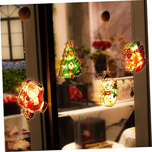 Cabilock 1 PC Ventosa Luz Pendurada Luz LED Luzes Do Boneco De Neve De Natal Luz Noturna Luzes Da Fe