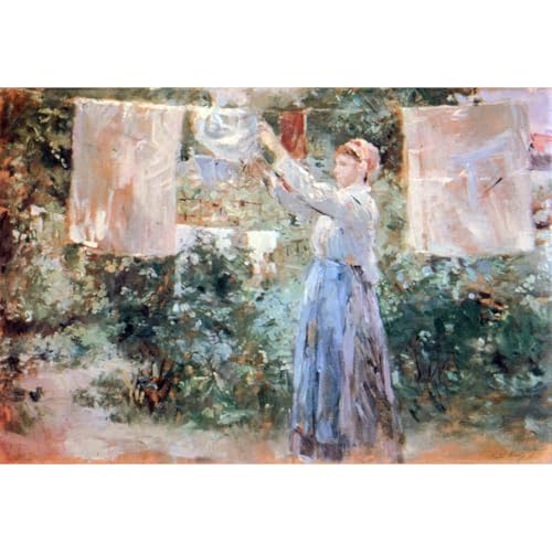 Impression giclée The Farmer Hanging Laundry Morisot rouleau 76x101 cm