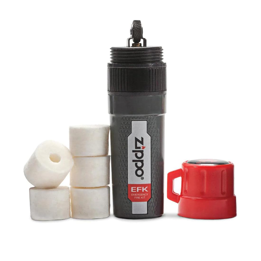 Zippo Pedernal de Supervivencia – Kit Fuego y Encendedor de Emergencia con Rueda de Chispa y Yesca – Alternativa al Ferrocerio para Camping y Bushcraft