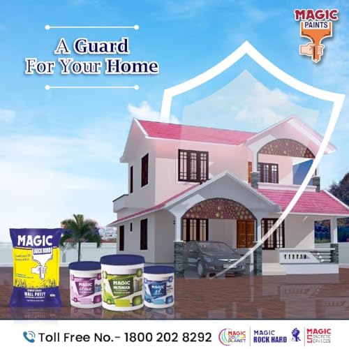 Image of Magic Rock Premium Wall Putty Powder Smooth Finish Interior & Exterior Walls Painting | Holes | Clay Art | Crack repair Filler | Art & Craft (20 KG Bag)