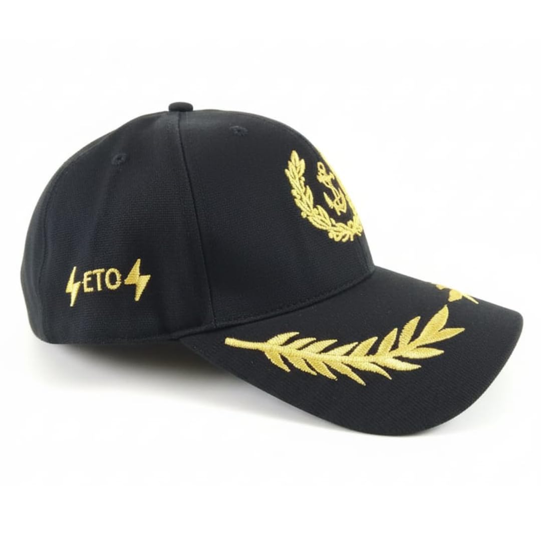 Embroidered Cap for ETO aka Electro Technical Officer Black