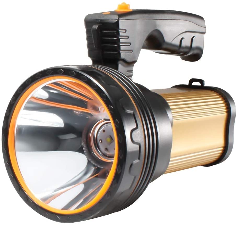 Lampe de poche de recherche étanche et robuste de 9000 mAh idéale pour le camping de nuit