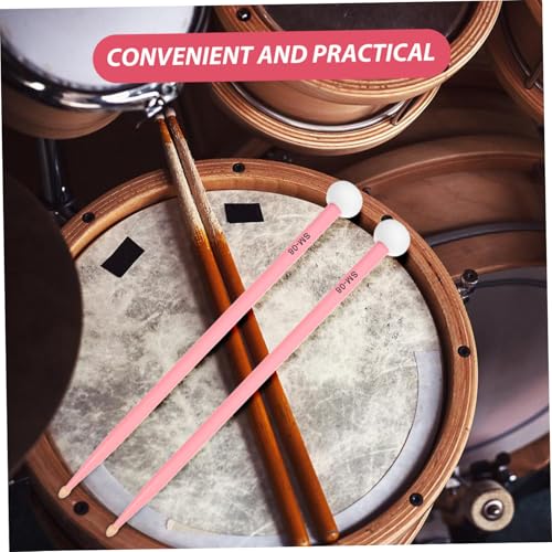 Par de baquetas duraderas de doble cabezal para instrumentos de percusión con agarre cómodo para timbales y baterías miniatura 3