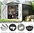 VIWAT 8x8 FT Outdoor Storage Shed, Metal Garden Shed with Updated Lockable Doors and Frame Structure, Large Tool Sheds for Backyard Garden Patio Lawn, Black
