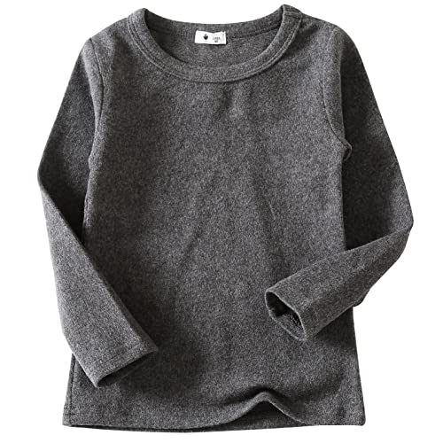 Image of KISBINI Unisex Girls 100% Cotton Long Sleeve T-Shirt Top Tees