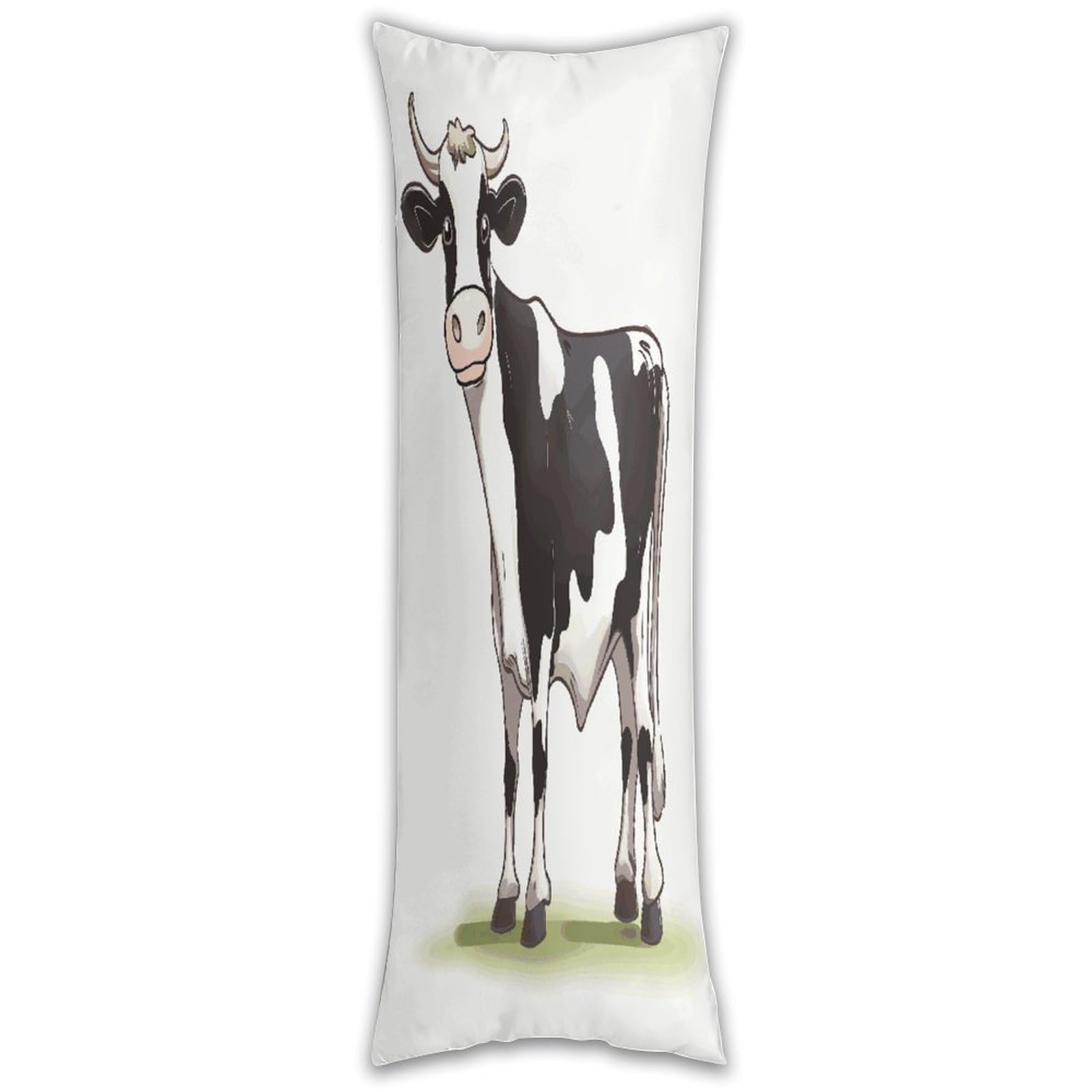 Dairy Cow Pillowcase Long Pillow Case Cozy Pillow Cover Pillow Protector Soft Long Cushion Case Long Body Lumbar Decorative Throw Pillow Cover for Bed Sofa Couch 18.9 X 53 Inches