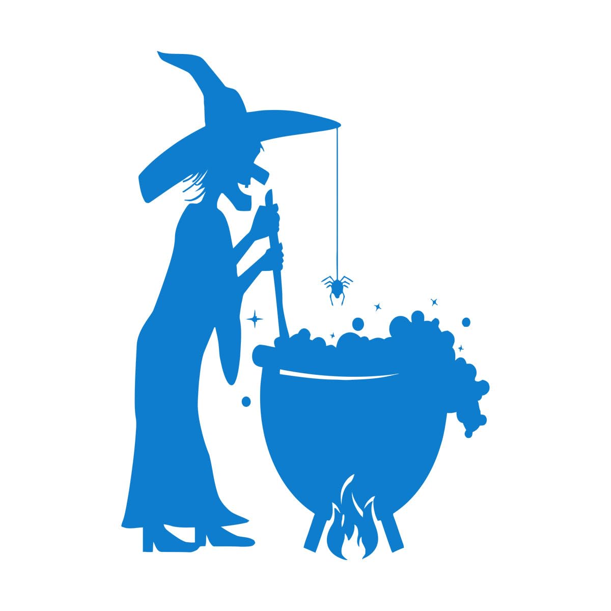 Halloween Creative Sorceress wall Decal Removeable Vinyl Wall Sticker DIY Window Door Decals Home Decoration Accessories Small - 30x42cm