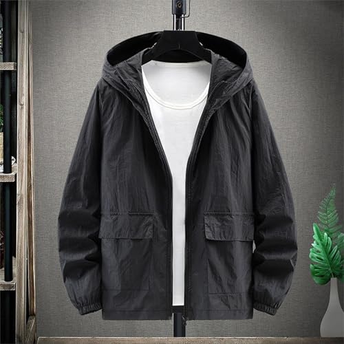 Full Zip Hoodies for Men Casual UPF 50+ Lightweight Jackets Trendy Comfort Rash Guard Hooded Walking Hiking Windbreaker4
