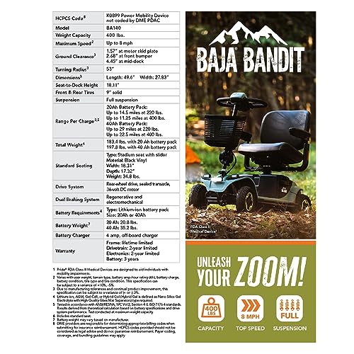 Pride Mobility Baja Bandit Scooter