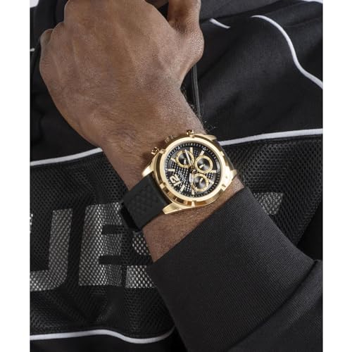 GUESS Mens Silicone Analog Black Dial Watch-Gw0729G2, Band Color:Black - Image 6