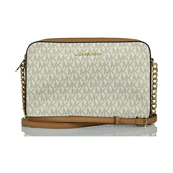 Michael Kors Women's Jet Set Item Lg Crossbody, Vanilla, Large