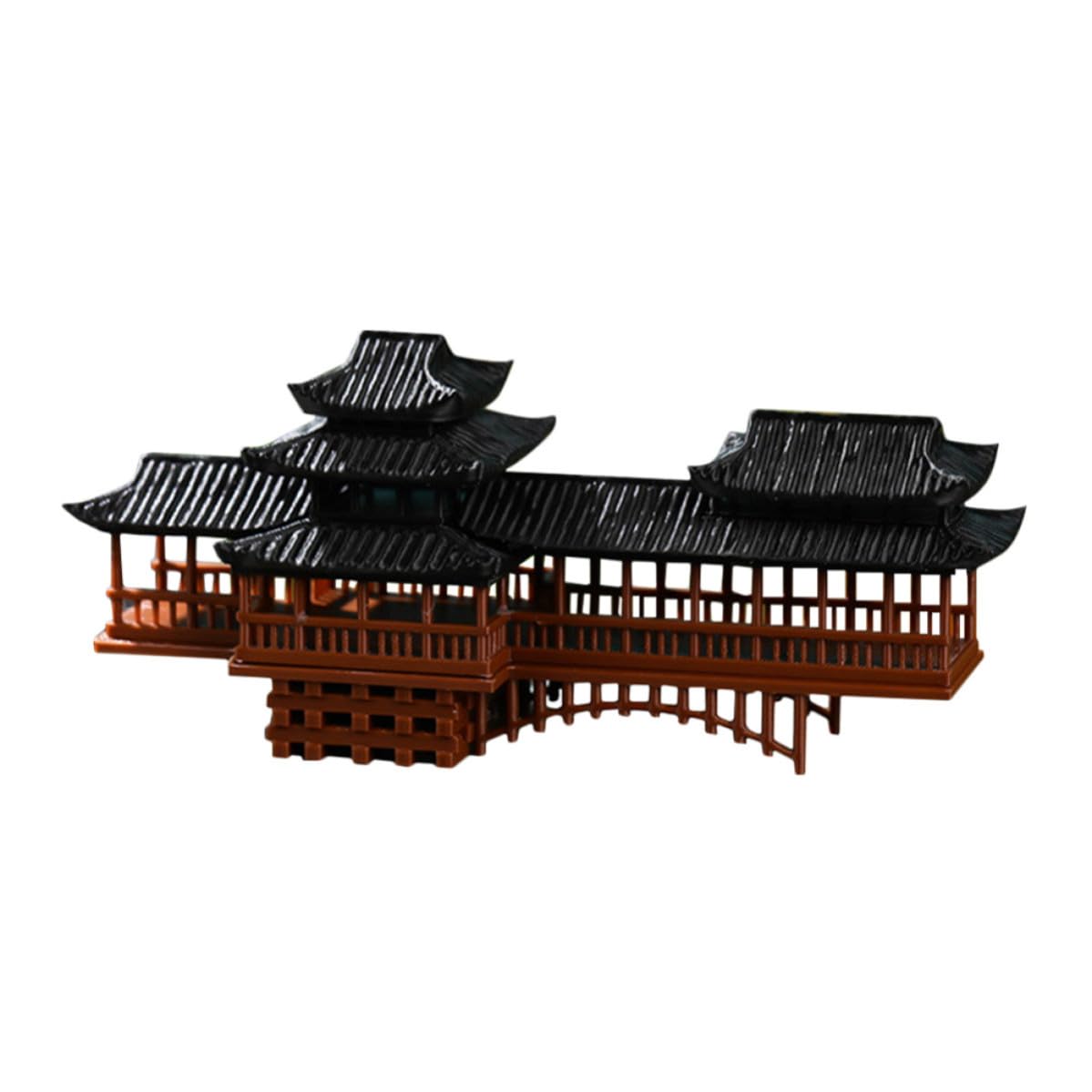 Pagoda miniatura resistente al clima que embellece tu bonsái y acuario con diseño oriental