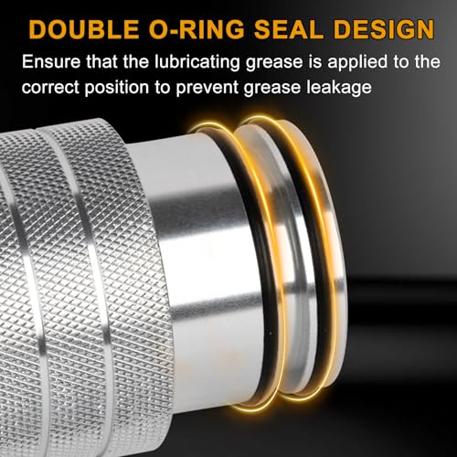 Image of PSLER 39mm Wheel Bearing Greaser for Maverick X3 2017-2024 Repl #293350109 | X3 grease tool kit with CNC aluminum and brass, double O-ring seal prevents grease leak for accurate bearing lubrication