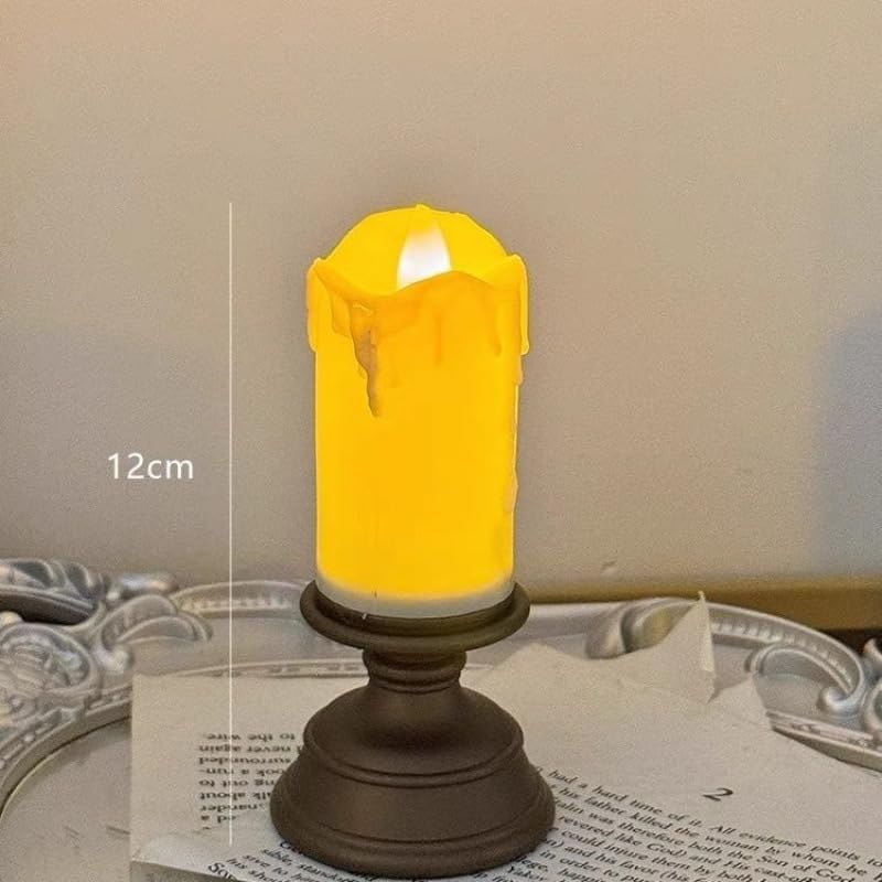 Image of SATYAM KRAFT 3 Pcs LED Tea Light Candles | Flameless, Smokeless, Unscented | for Gifting, Home Decor, Room Decoration Lights, Balcony & Festival, Valentine's Day Decoration Item(Bronze and Golden)
