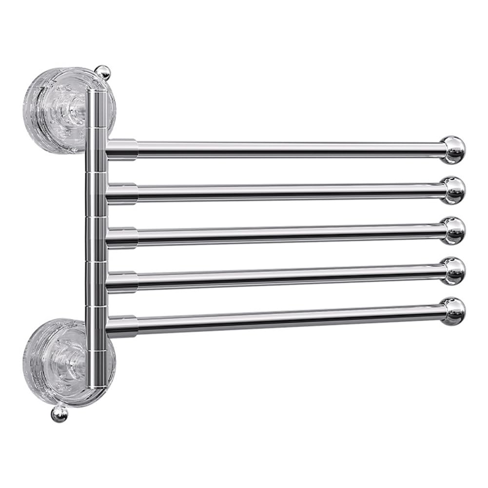 IJSDNVJNDX Suction Cup Wall Mounted Towel Rack Multi-Pole Storage for Bathroom Space Saving Rack with Hook