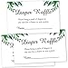 50 Pack Greenery Diaper Raffle Tickets for Baby Shower, Baby Shower Invitations Insert Cards, Bring a Pack of Diapers to Win Favors, Baby Shower Games.