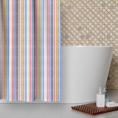Image of Kuber industries AC Curtain | PVC Door Window Curtain | Curtains for Door | Lining Curtain for Bathroom | Window Blackout Curtain | Shower Curtain with 8 Rings | 7 Feet | Pack of 2 | Multicolor