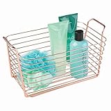 InterDesign Classico Kitchen Pantry Bath Organizer Wire Basket, Medium, Copper