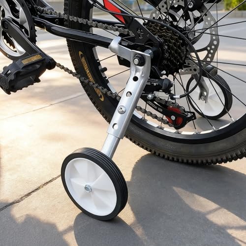 Ruedas de entrenamiento ajustables para bicicletas de 16-24 pulgadas, ruedas laterales compatibles con bicicletas de montaña y multi velocidad, ruedas robustas con herramientas miniatura 4