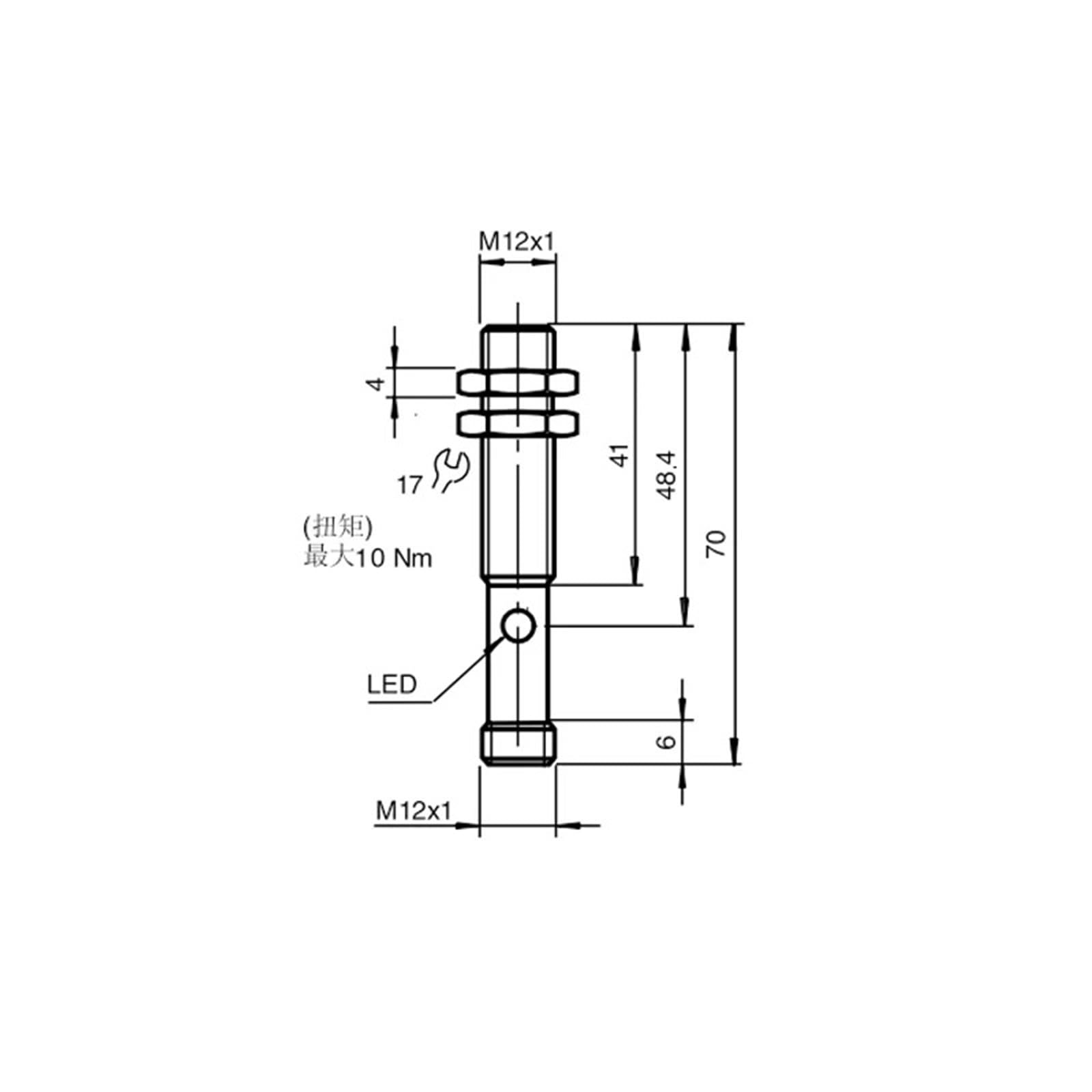 1 szt. M12 ultradźwiękowy czujnik zbliżeniowy NPN PNP wyjście analogowe czujnik ultradźwiękowy UB120-12GM-I-V1 (Sn400mm NPN)