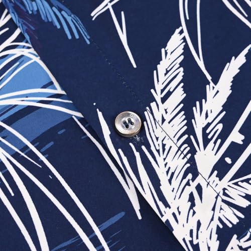 Image of Hawaiian Shirt for Men Tropical Shirts Summer Beach Button Down Short Sleeve Luau Aloha Floral Cruise Vacation Outfit 2026