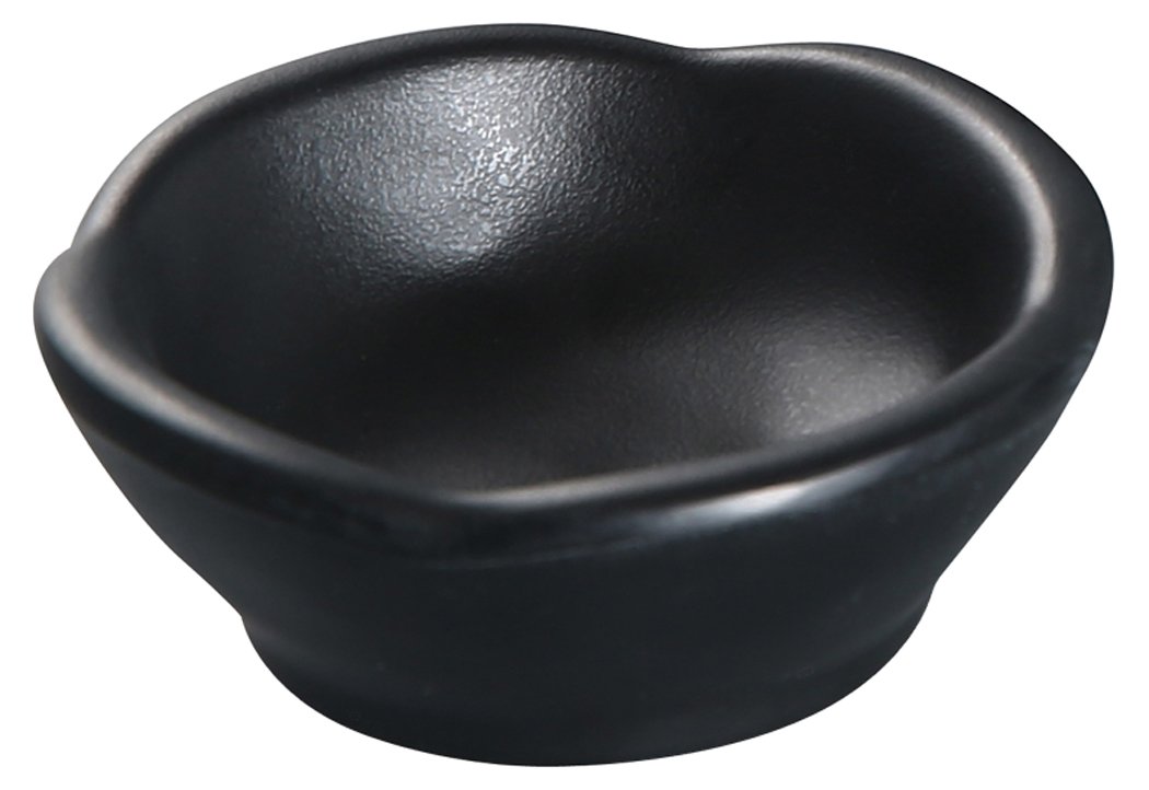 Yanco Black Pearl Melamine with Matting Surface 3 3/4" X 2 1/4" SAUCE DISH box of 72