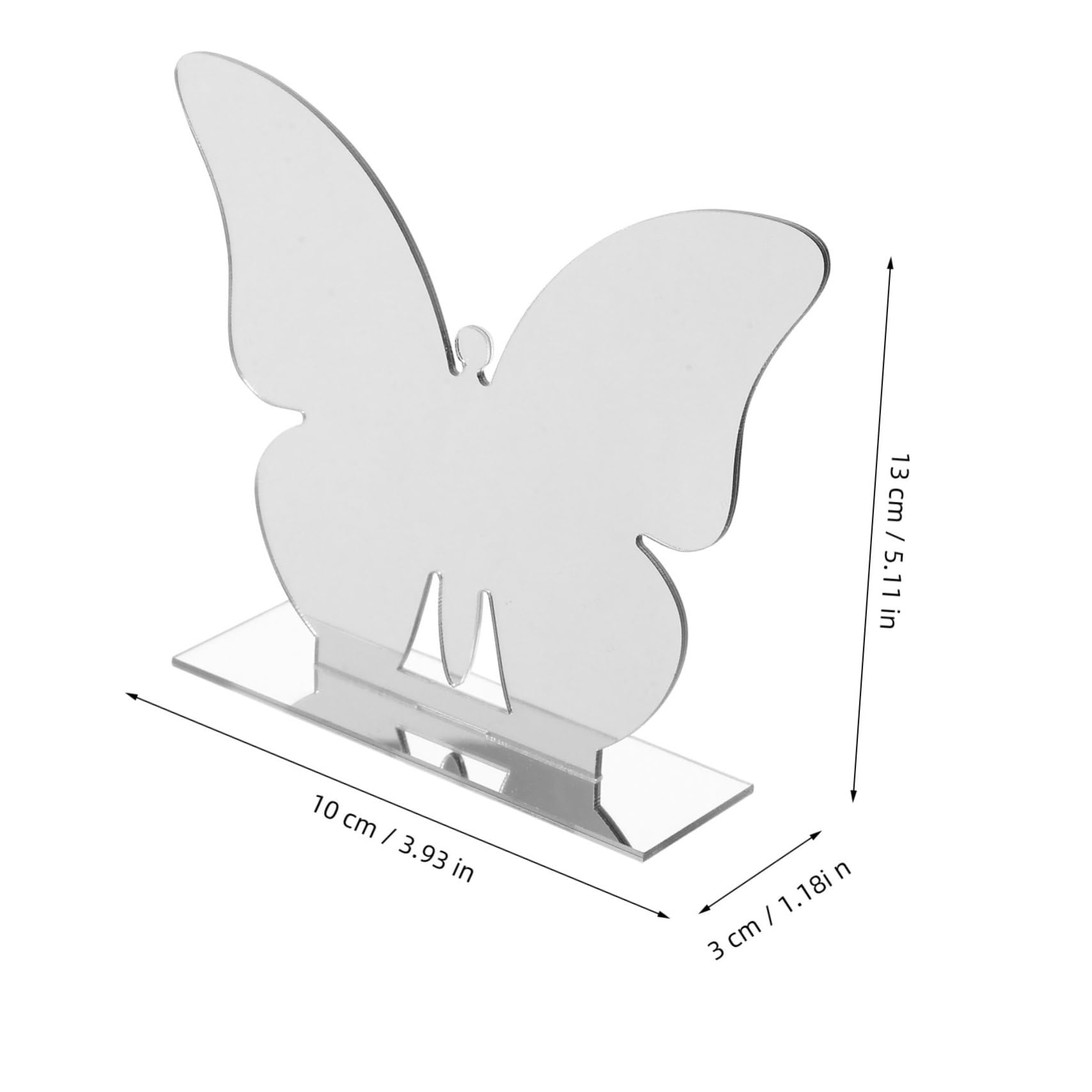 GRIRIW 6Sets Butterfly Shaped Acrylic Table Number Signs with Stand Blank Table Cards for Banquets and Parties for Wedding Decor Hotels and Events
