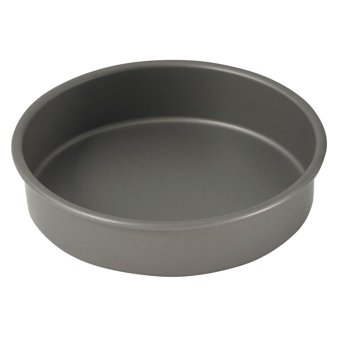 WINCO Round Cake Pan, 8-Inch, Hard Anodized Aluminum,Black