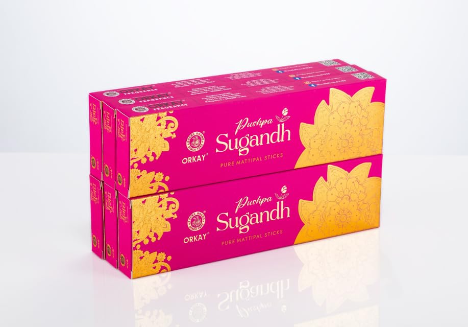 Snake Brand Orkay PushpSugandh 1400g || Pack of 12 || Contains 8.4kg Traditional Flowers (1400, Set of 12-image-39