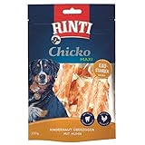 Rinti Chicko Kaustange Huhn | Maxi 1x 150g | aus bissfester Rinderhaut, überzogen mit frischem Hühnerbrustfilet | Langanhaltener Kaugenuss (1, 150g)