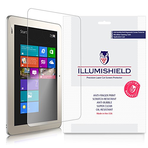 ILLUMISHIELD Screen Protector Compatible with Toshiba Encore 2 Write 10 (2-Pack) Clear HD Shield Anti-Bubble and Anti-Fingerprint PET Film