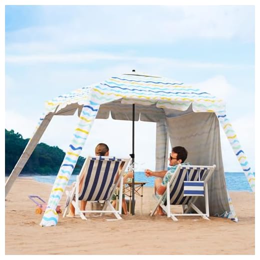 Best color umbrella to beat the sun Compact Beach Cabana with Superior UV Protection